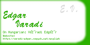 edgar varadi business card